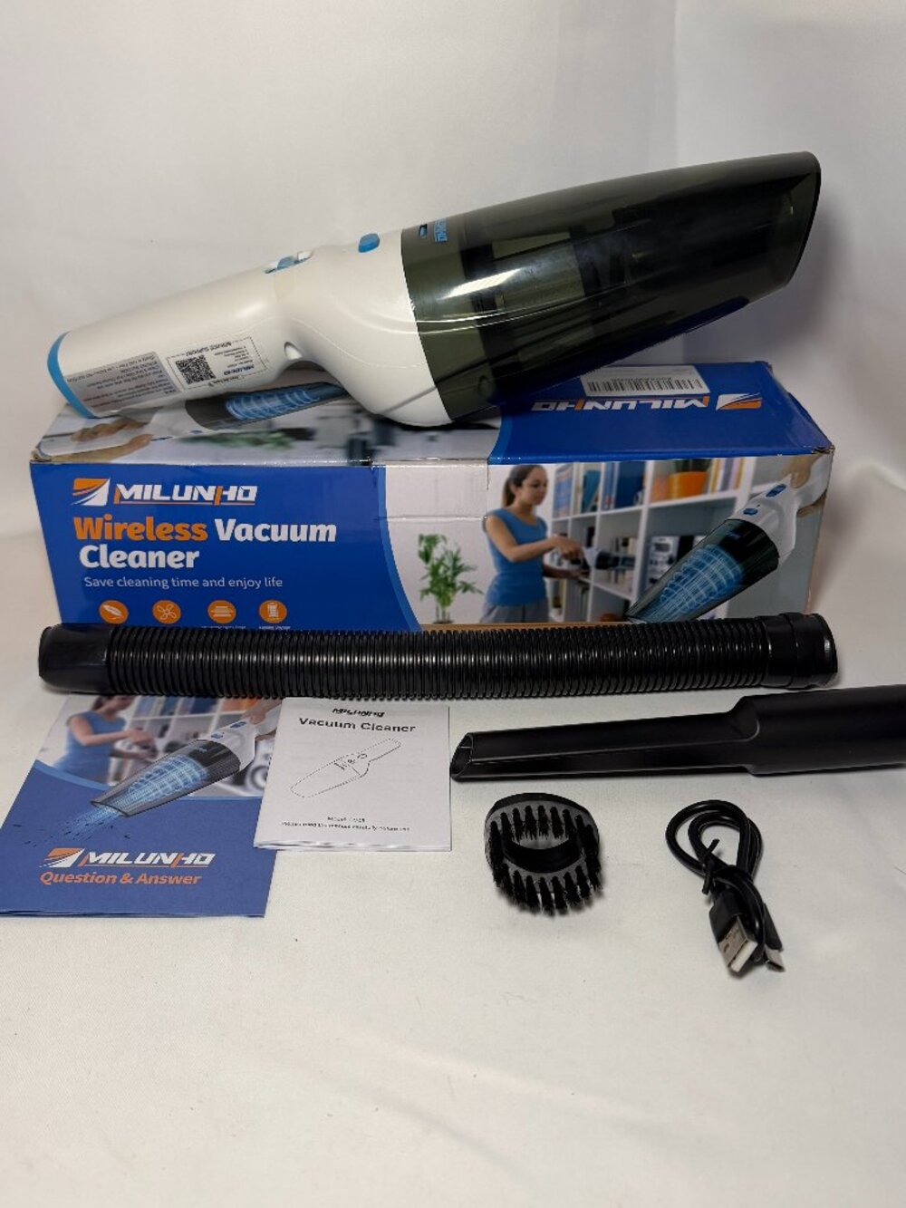 Milunho Handheld Wireless Vacuum Cleaner GV08 9500Pa Car Pet Home New Open Box